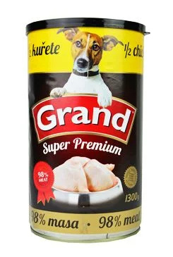 GRAND konz. pes Extra s 1/2 kuřete  1,3 kg