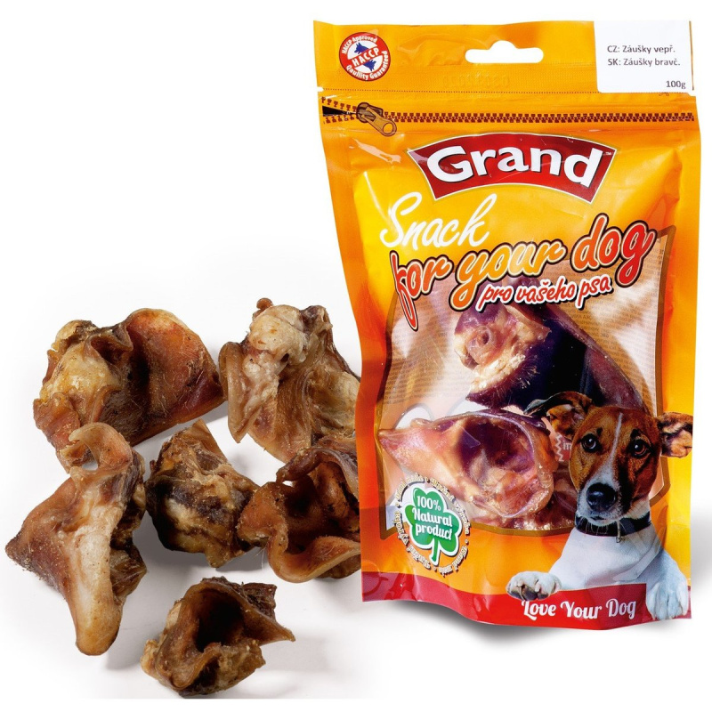 GRAND Suš. Mňamka vepř.záušky 100 g