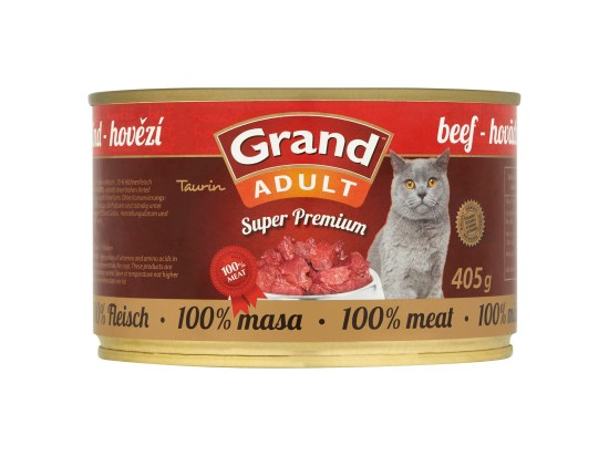 GRAND konz. Superpremium kočka hovězí 405 g