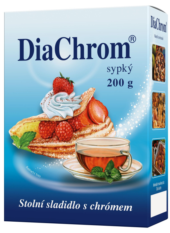 DiaChrom sypký 200g nízkokalorické sladidlo