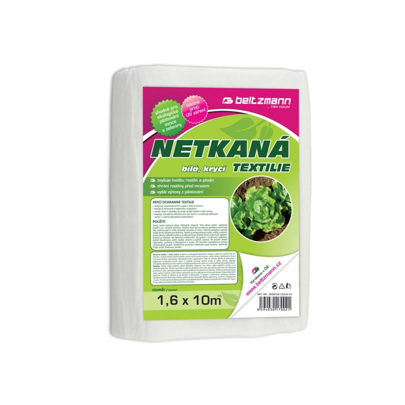 Netkaná textilie krycí bílá 1,6 x 10 m