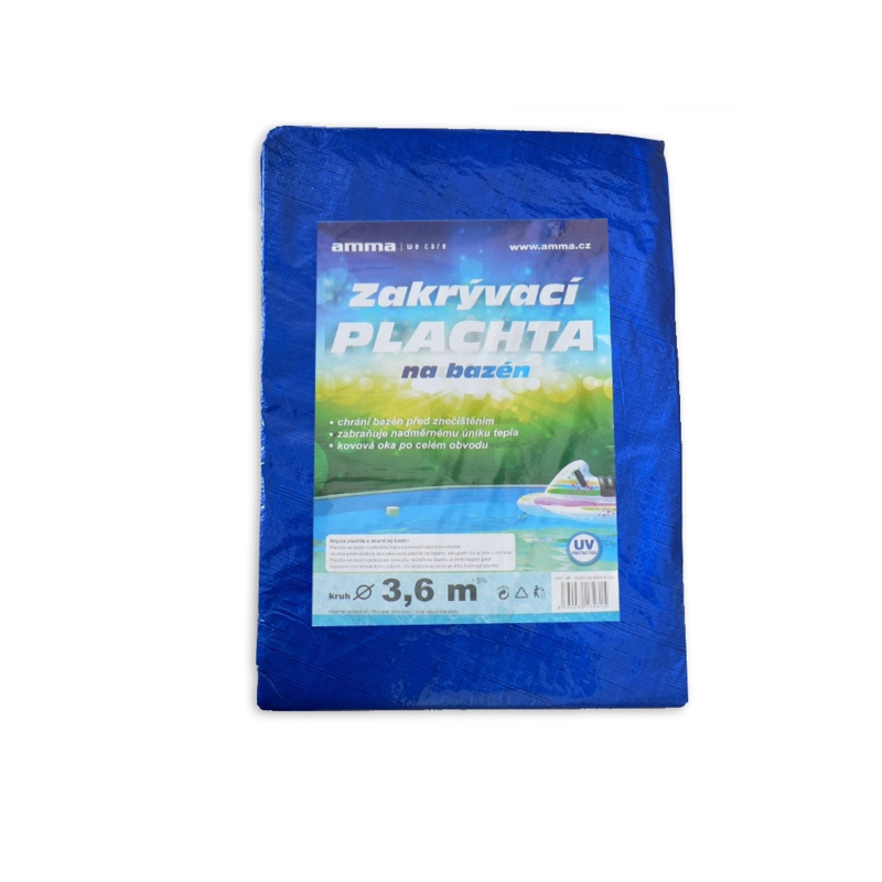 Zakrývací plachta na bazén modrá pr. 3,6 m