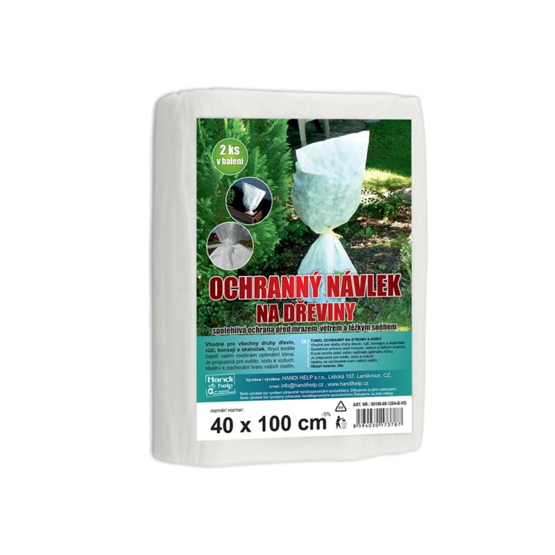 Ochranný návlek bílý 40 x 100 cm, 2 ks