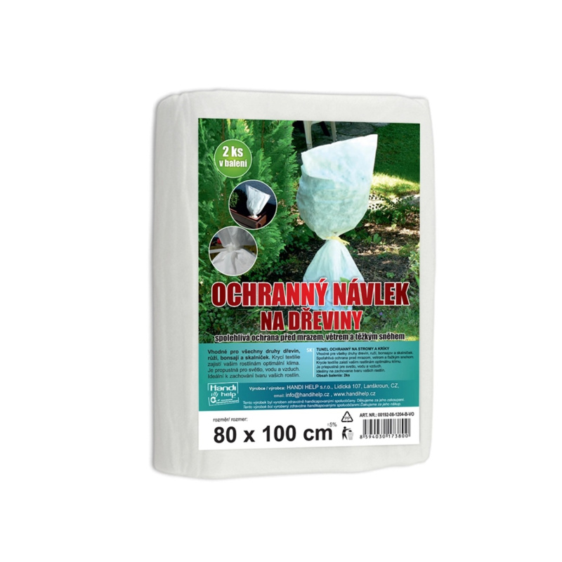 Ochranný návlek bílý 80 x 100 cm, 2 ks