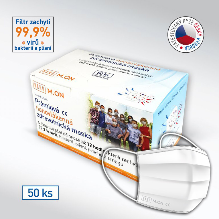 NANO M.ON 50x Prémiová nanovlákenná zdravotnická maska