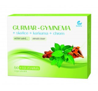 GURMAR-GYMNEMA+skořice+kurkuma 60 vega tob.SETARIA