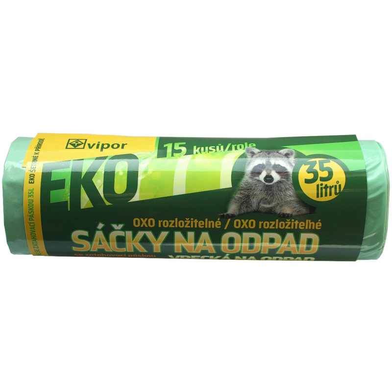 Vipor EKO Sáčky na odpad zatahovací zelené 35 l