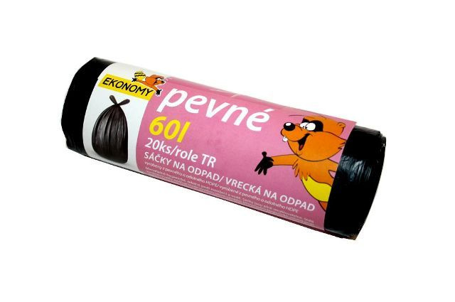 Sáčky na odpad HDPE 60 l - černé (20 ks)