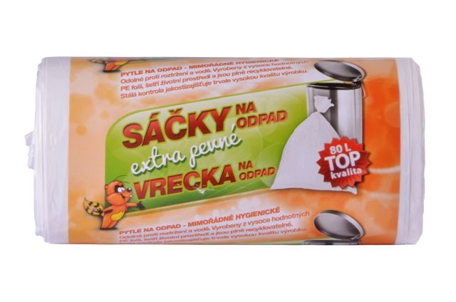 Vipor Mikrotenové sáčky do koše bílé 80 l