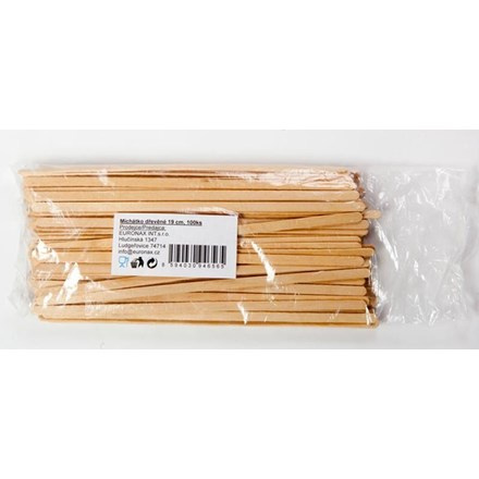 Míchátka dřevěná 19 cm 100 ks
