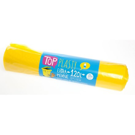 OBRA Pytle na tříděný odpad plast extra silné 120L žluté 25 ks