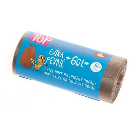 Pytle na tříděný Bio odpad 60 l - hnědé - 30 ks