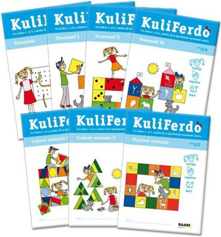 Kuliferdo - špecifické poruchy učenia (Súbor 7 pracovných zošitov) - kniha z kategorie Pedagogika