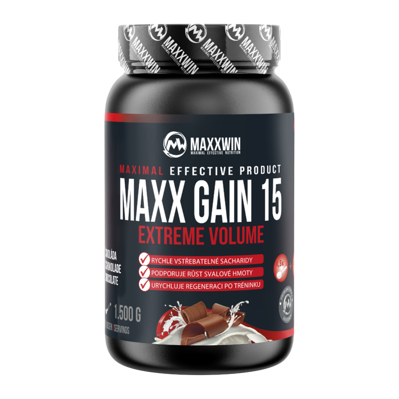 MAXXWIN Maxx gain 15 sacharidový nápoj příchuť tmavá čokoláda 1500 g