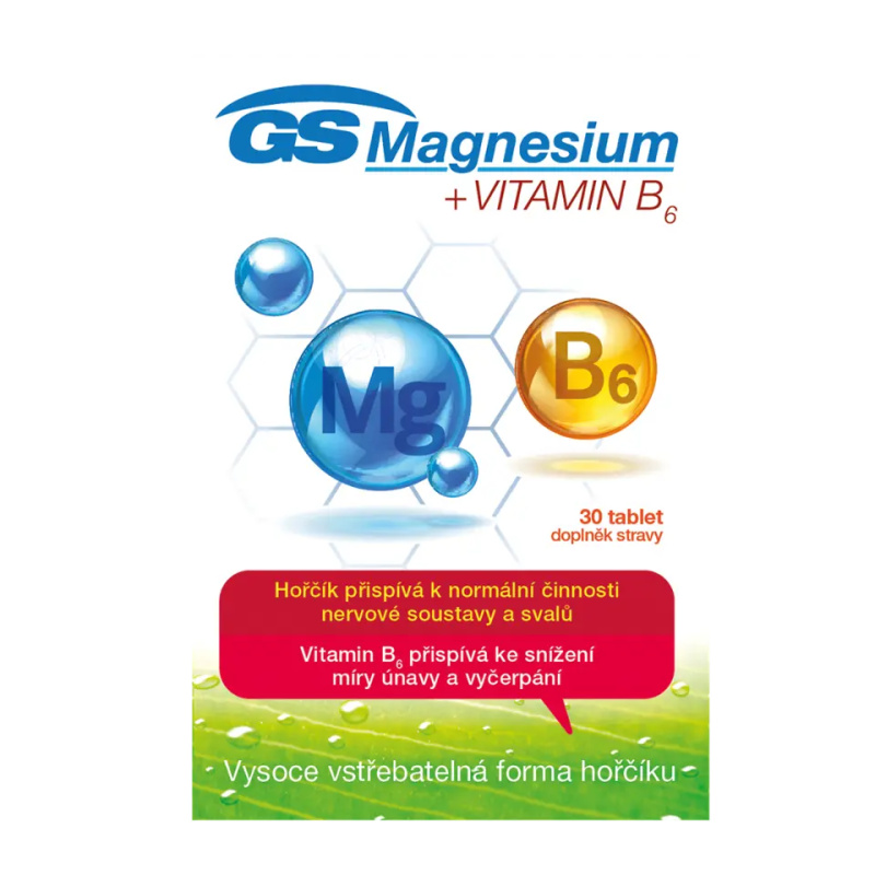 GS Magnesium s vitaminem B6 30 tablet