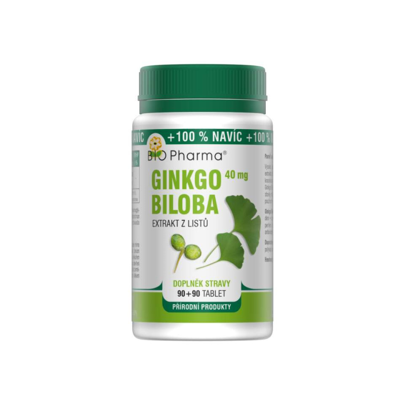 BIO PHARMA Ginkgo Biloba extrakt 40 mg 90+90 tablet