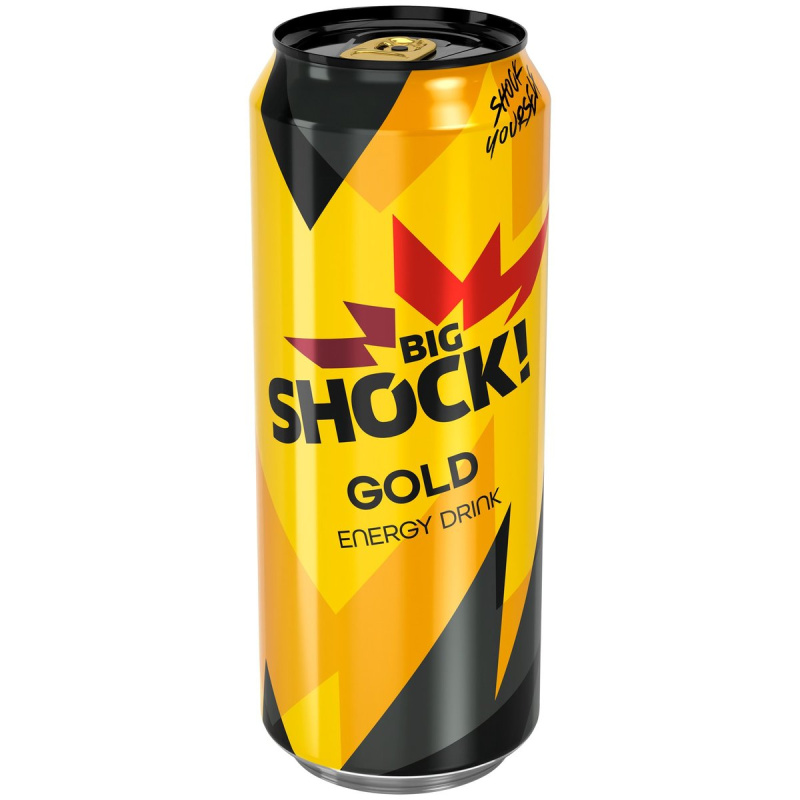 Big Shock! Gold energetický nápoj plech