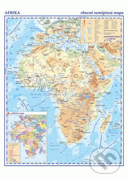 Afrika - fyzická mapa, fm A3 Kartografie