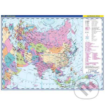 Asie - školní nástěnná politická mapa 1:10 mil./136x96 cm