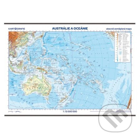 Austrálie a Oceánie - školní nástěnná zeměpisná mapa 1:13 mil./136x96 cm - kniha z kategorie Mapy