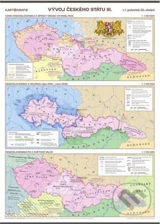 Vývoj českého státu III. (v 1. polovině 20. stol.) – školní nástěnná mapa/96 x 136 cm - kniha z kategorie Mapy