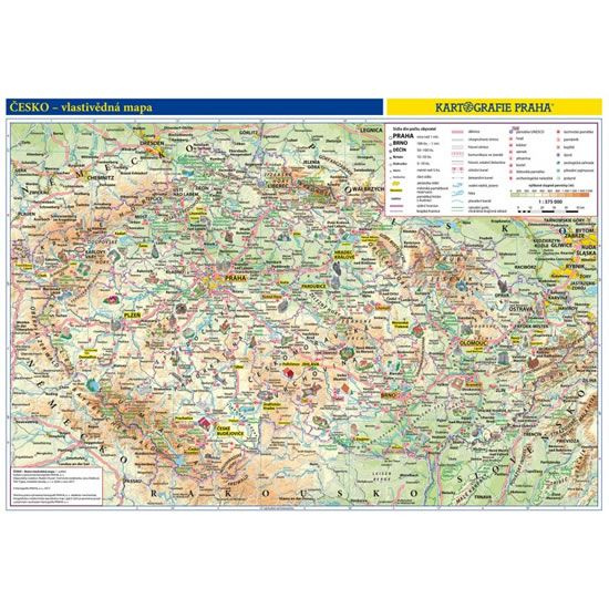 Česko Vlastivědná mapa -  Autor Neuveden
