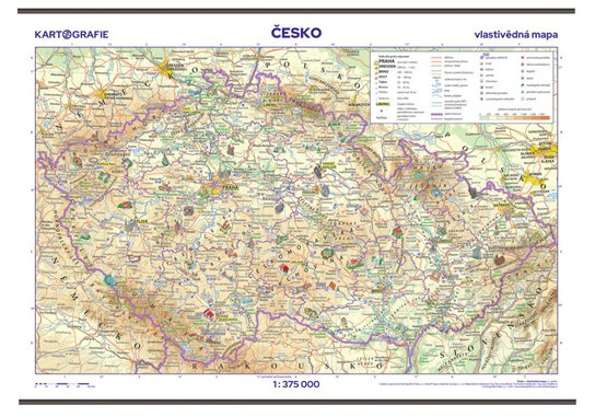 Česko Vlastivědná mapa -  Autor Neuveden