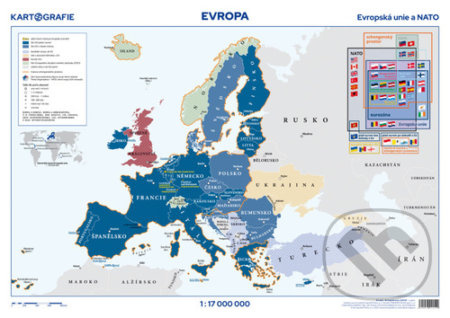 Evropská unie a NATO (1 : 17 000 000)