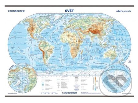 Svět - školní nástěnná fyzická mapa 1:26 mil./136x96 cm - kniha z kategorie Mapy