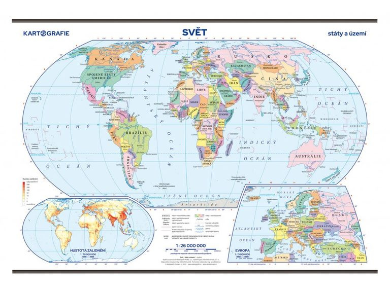 Svět Státy a území (Školní nástěnná mapa) - kniha z kategorie Mapy