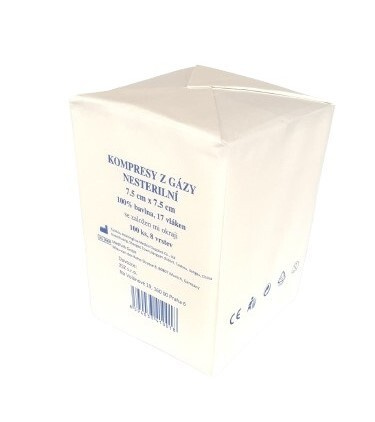 KOMPRES Netex nesterilní 4-vrstvé gázy 7.5 x 7.5 ZS 100 ks