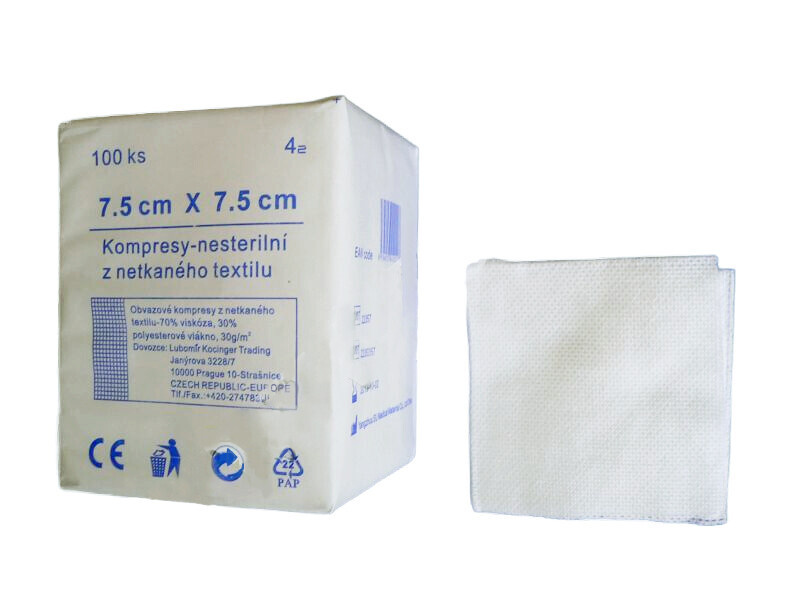 Kompres Netex nesterilní 10x10/100ks 4 vrstvy ZSZ