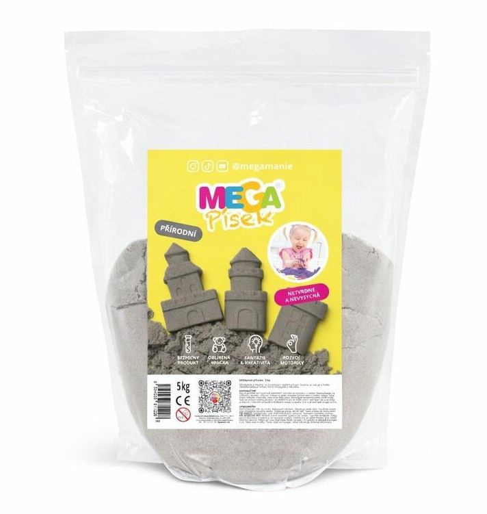 Megapísek - Kinetický písek, Přírodní, 5 kg