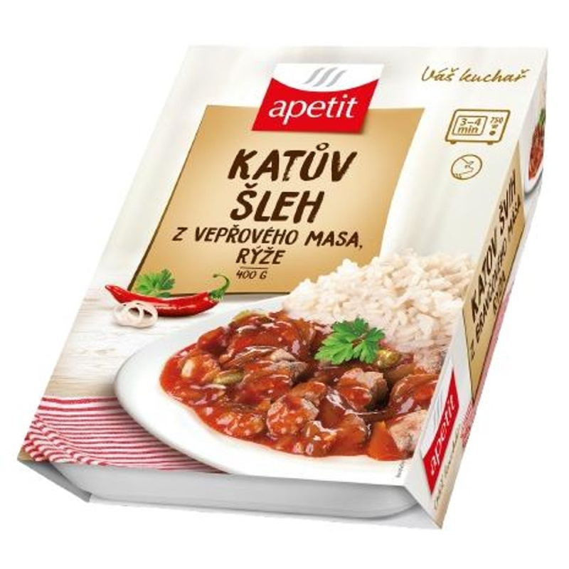 Apetit Katův šleh z vepřového masa a rýže