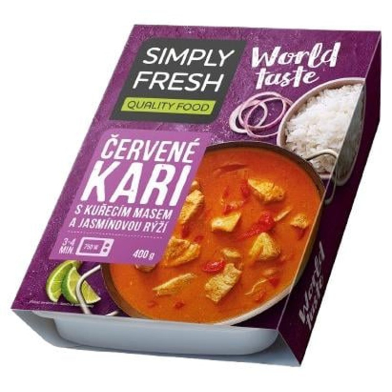 Simply Fresh Červené kari s kuřecím masem a jasmínovou rýží