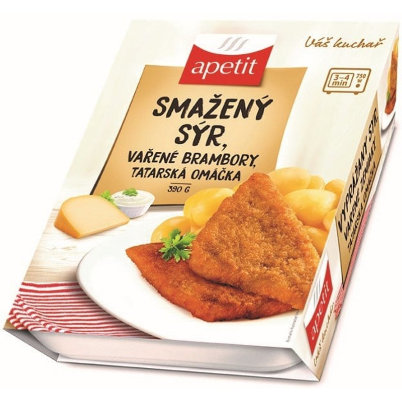 Apetit Smažený sýr, vařené brambory, tatarská omáčka