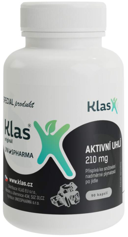 Klas Aktivní uhlí 210 mg 90 kapslí