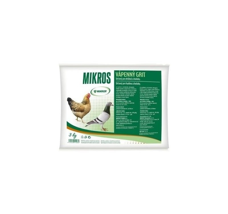 Mikrop ČEBÍN a.s. Mikros VPC vápenný grit plv 3kg