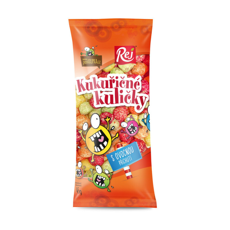 REJ Kukuřičné ovocné kuličky bezlepkové 45 g