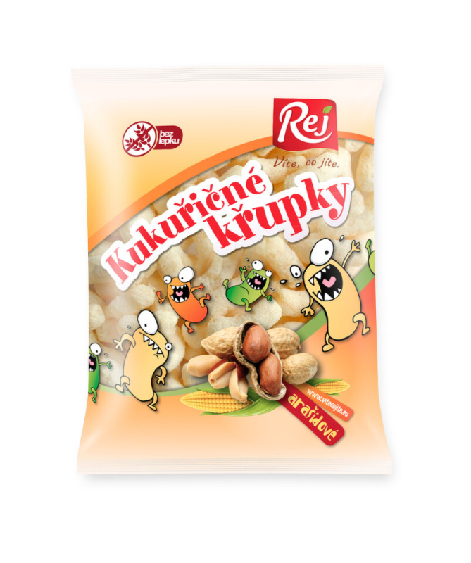 REJ Křupky kukuřičné arašídové 90 g