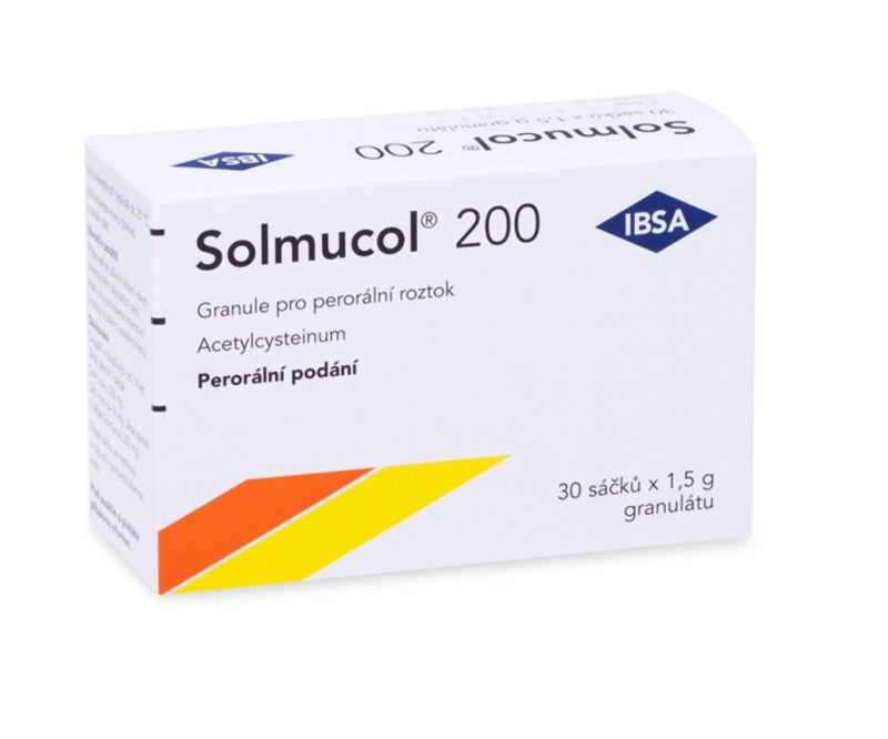 SOLMUCOL 200MG Granule pro perorální roztok v sáčku 30