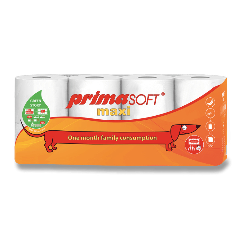 Toaletní papír Primasoft MAXI 10, dvouvrstvý, 10 rolí