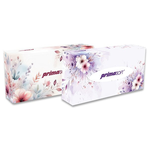 Papírové kapesníčky PrimaSoft - 2vrstvé, bílé, 100 ks