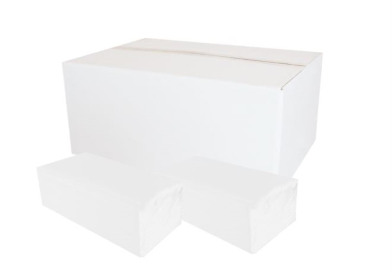 Skládané ručníky Primasoft - 2vrstvé, bílé, 20 x 200 ks