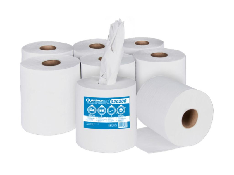 PrimaSoft Ručníky Stepbystep 300, 1-vr., rec., bílá, 75% bělost (bal.6ks) 020208