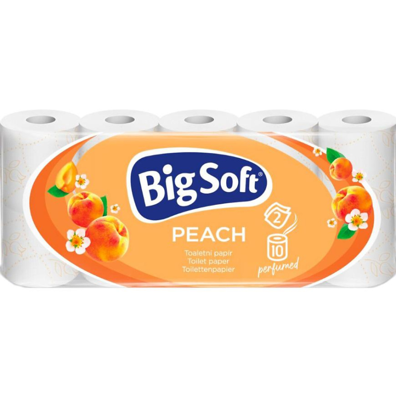 Big Soft broskev 2vrstvý toaletní papír 10 rolí