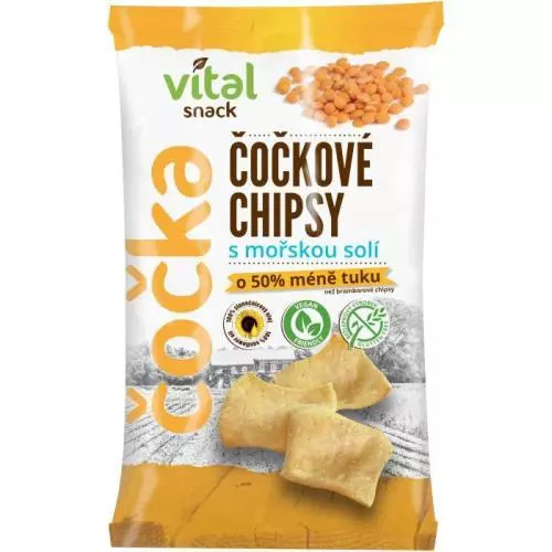 Vital Snack BIO Čočkové chipsy s mořskou solí