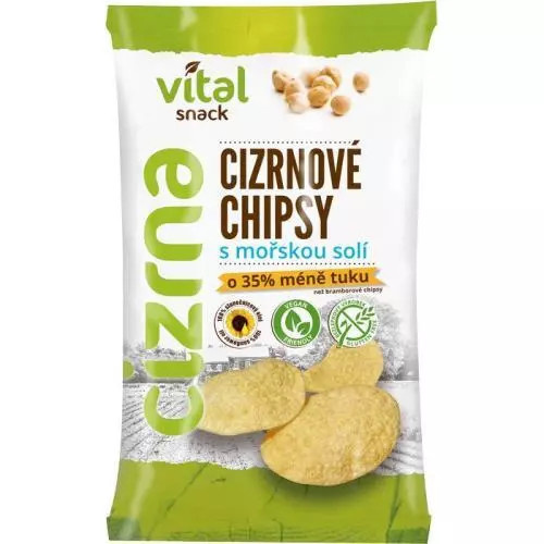 Vital Snack BIO Cizrnové chipsy s mořskou solí