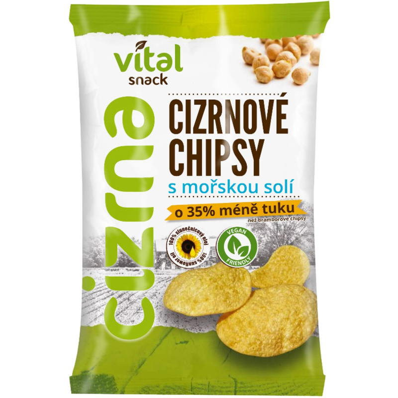 Vital Snack BIO Cizrnové chipsy s mořskou solí