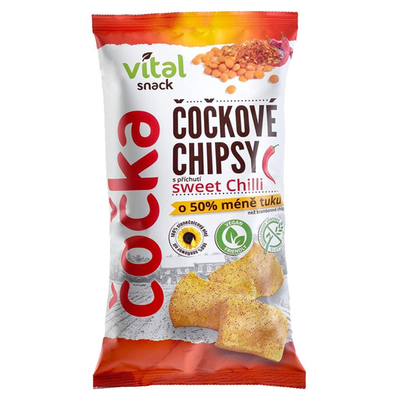 Vital Snack Čočkové chipsy Sweet Chilli